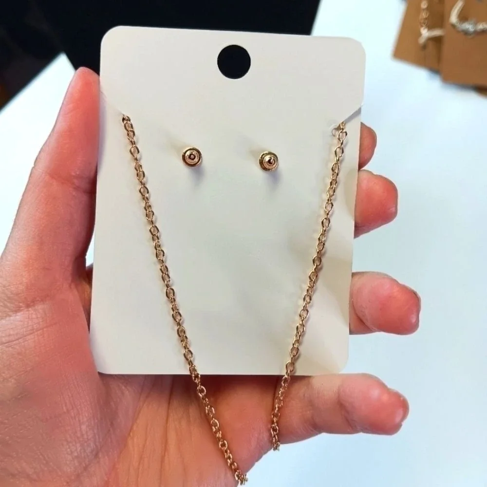 Unicorn Rainbow Jewelry Set Necklace Earrings Kids Girls Horse Gold Sparkle‎